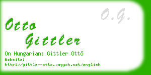 otto gittler business card